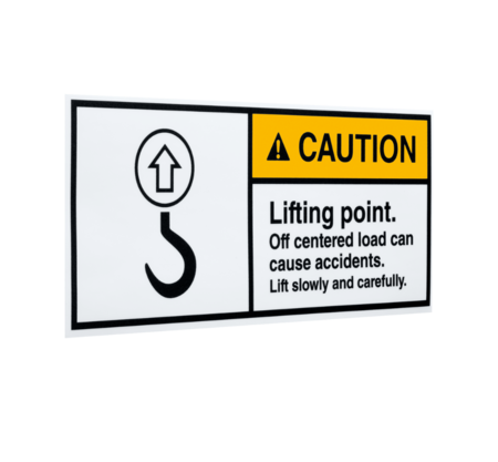 Caution Aufkleber für Branchenlösungen