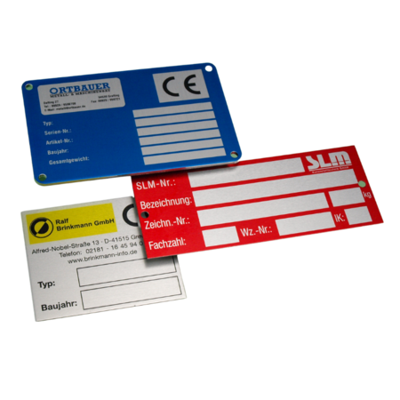 Typenschilder Beispiele