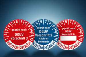 DGUV V3: Prüfplaketten für rechtssichere Elektroprüfungen im Arbeitsschutz