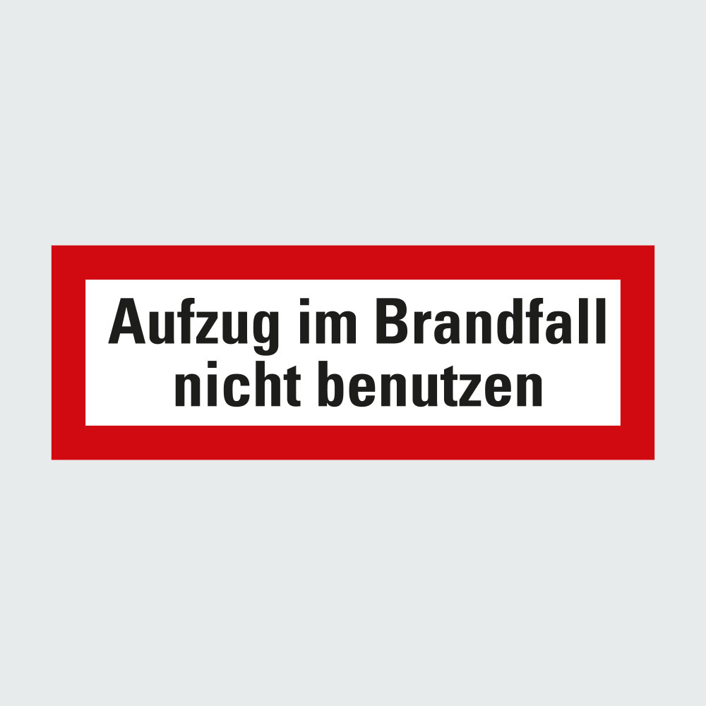 Kategorie Feuerwehrschilder für Aufzüge image