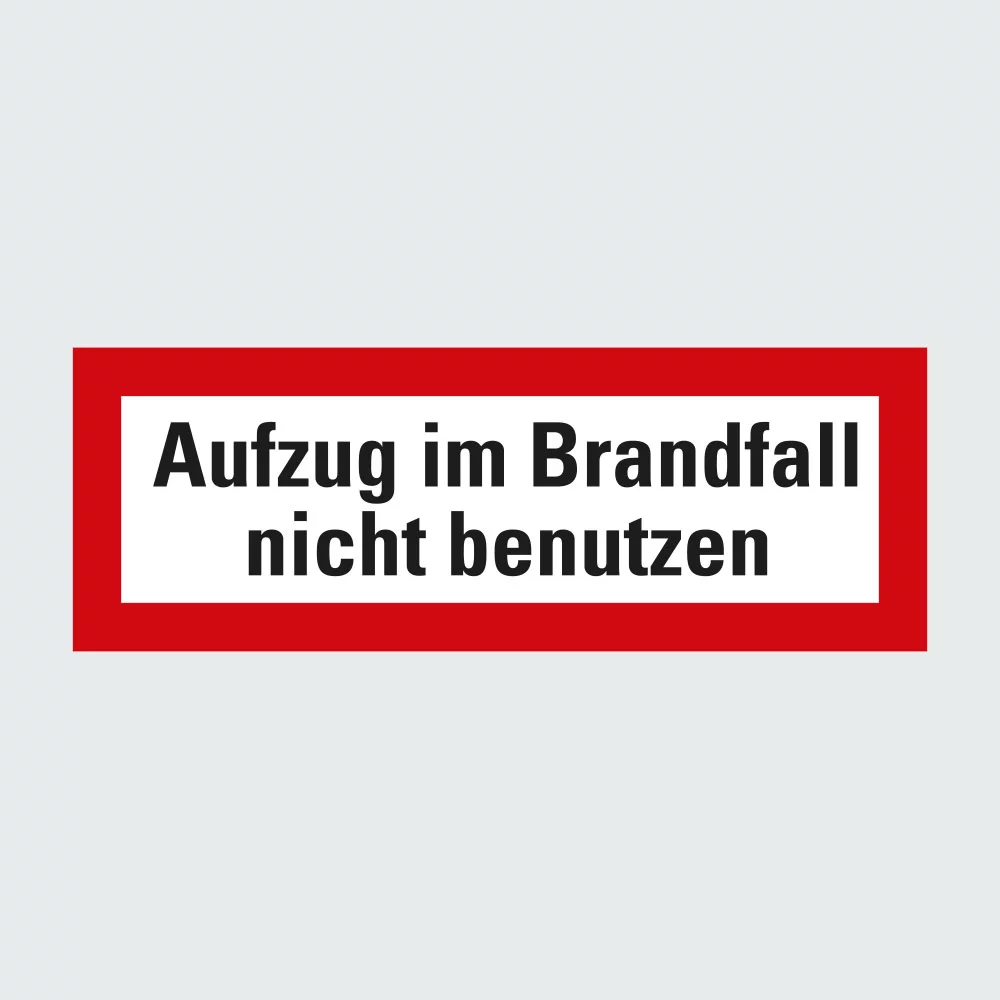 Kategorie Feuerwehrschilder für Aufzüge image