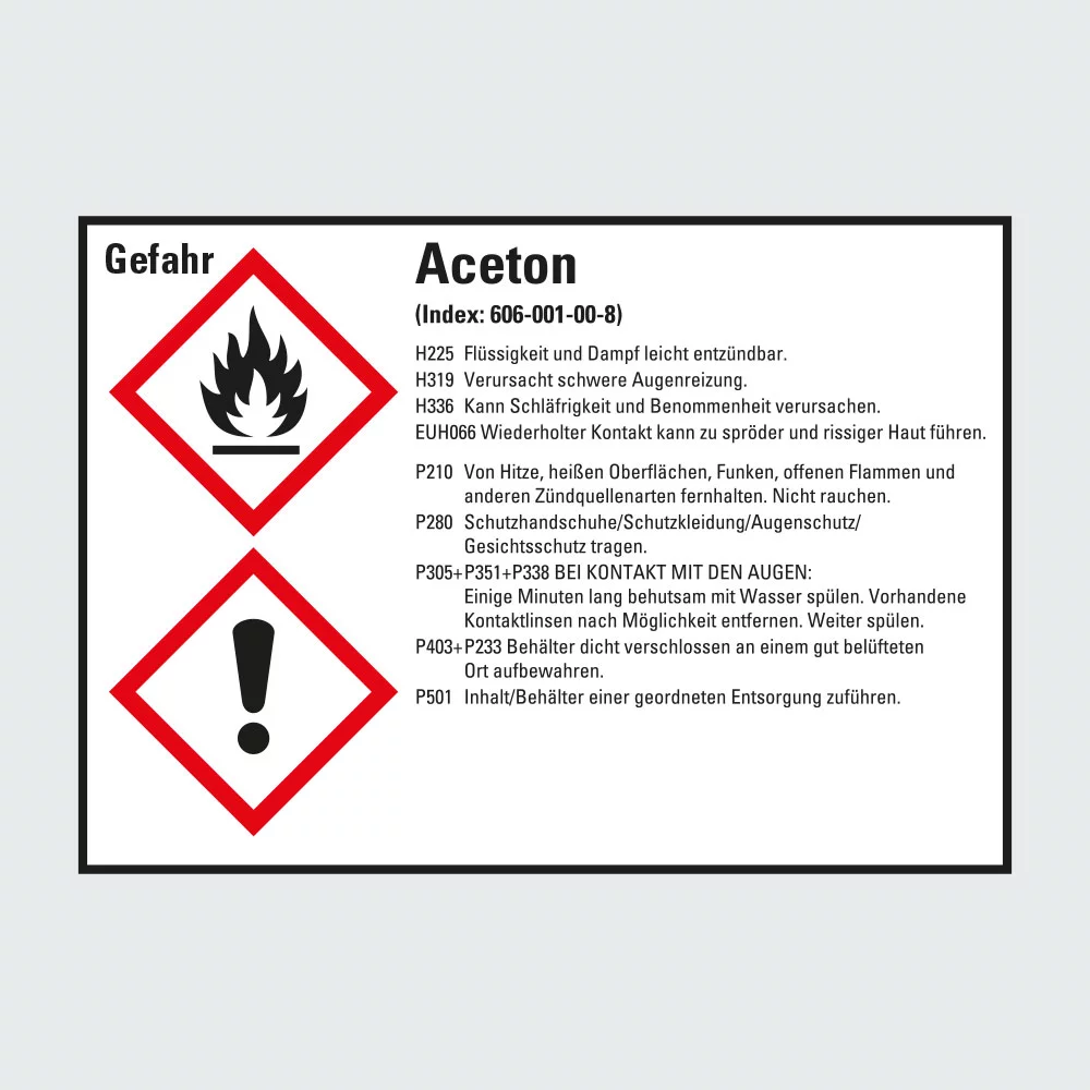 Kategorie Gefahrstoffetiketten mit Stoffangabe image