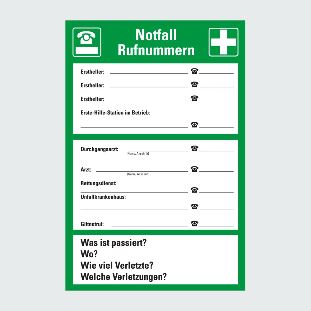 Kategorie Notfallaushänge image