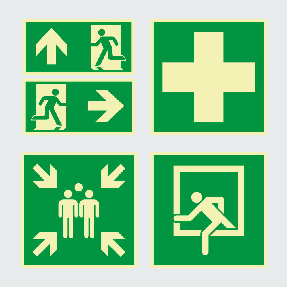 Kategorie Fluchtwegschilder & Rettungszeichen image