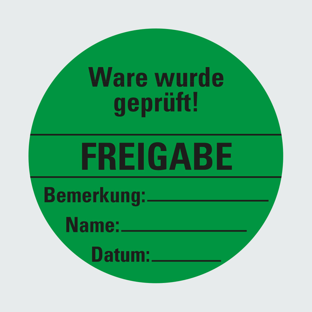 Kategorie Etiketten und Schilder zur Qualitätssicherung image