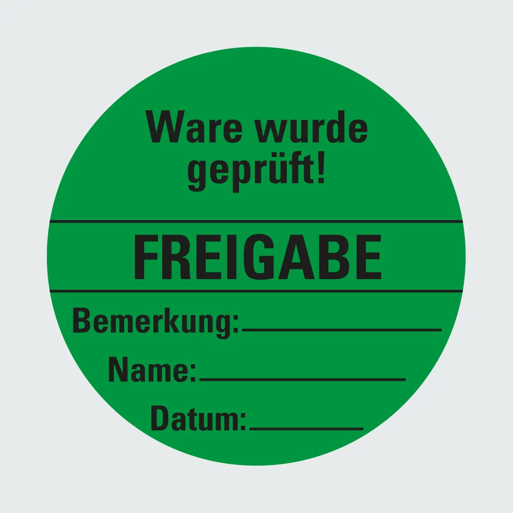 Kategorie Etiketten und Schilder zur Qualitätssicherung image