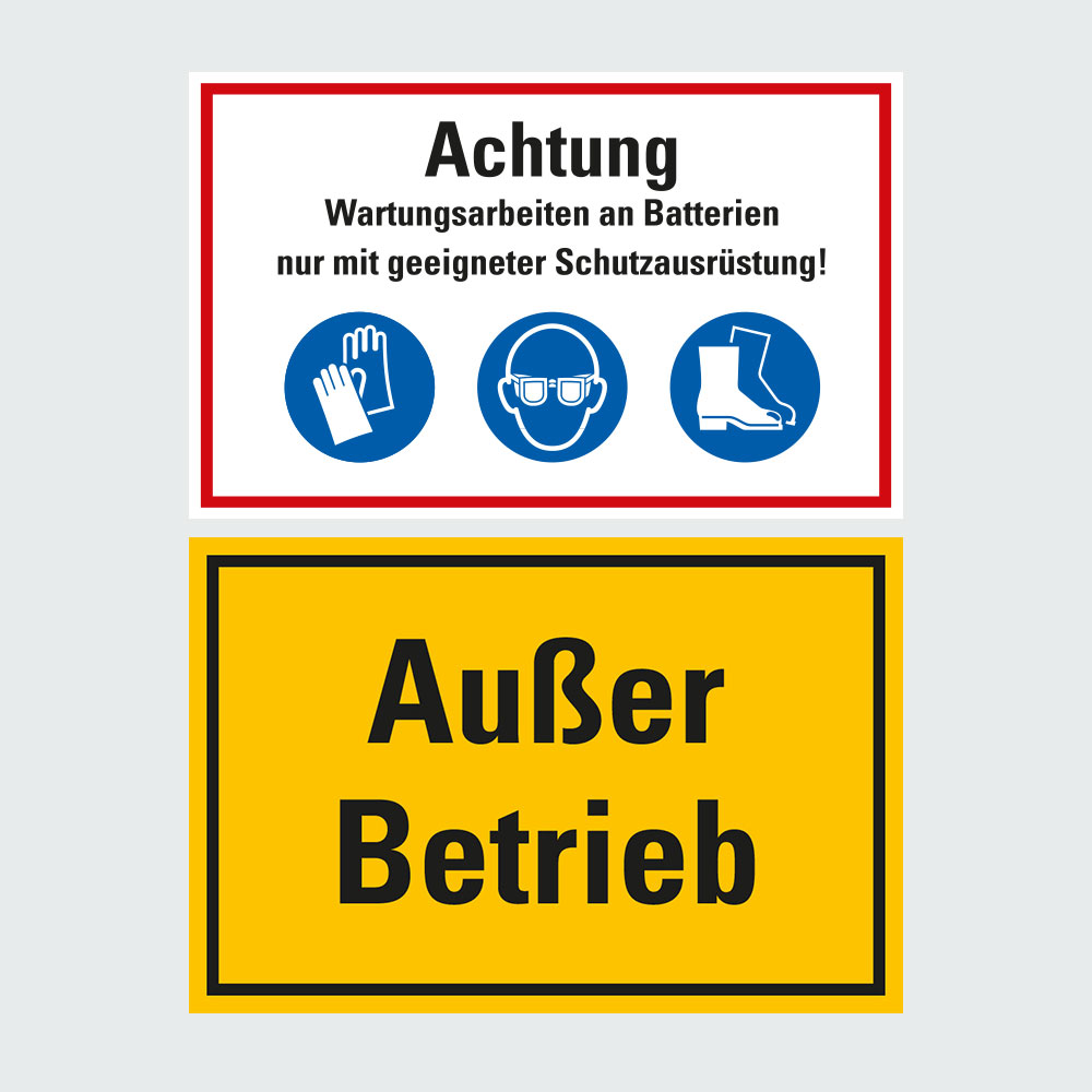 Kategorie Hinweisschilder für Maschinen und Anlagen image