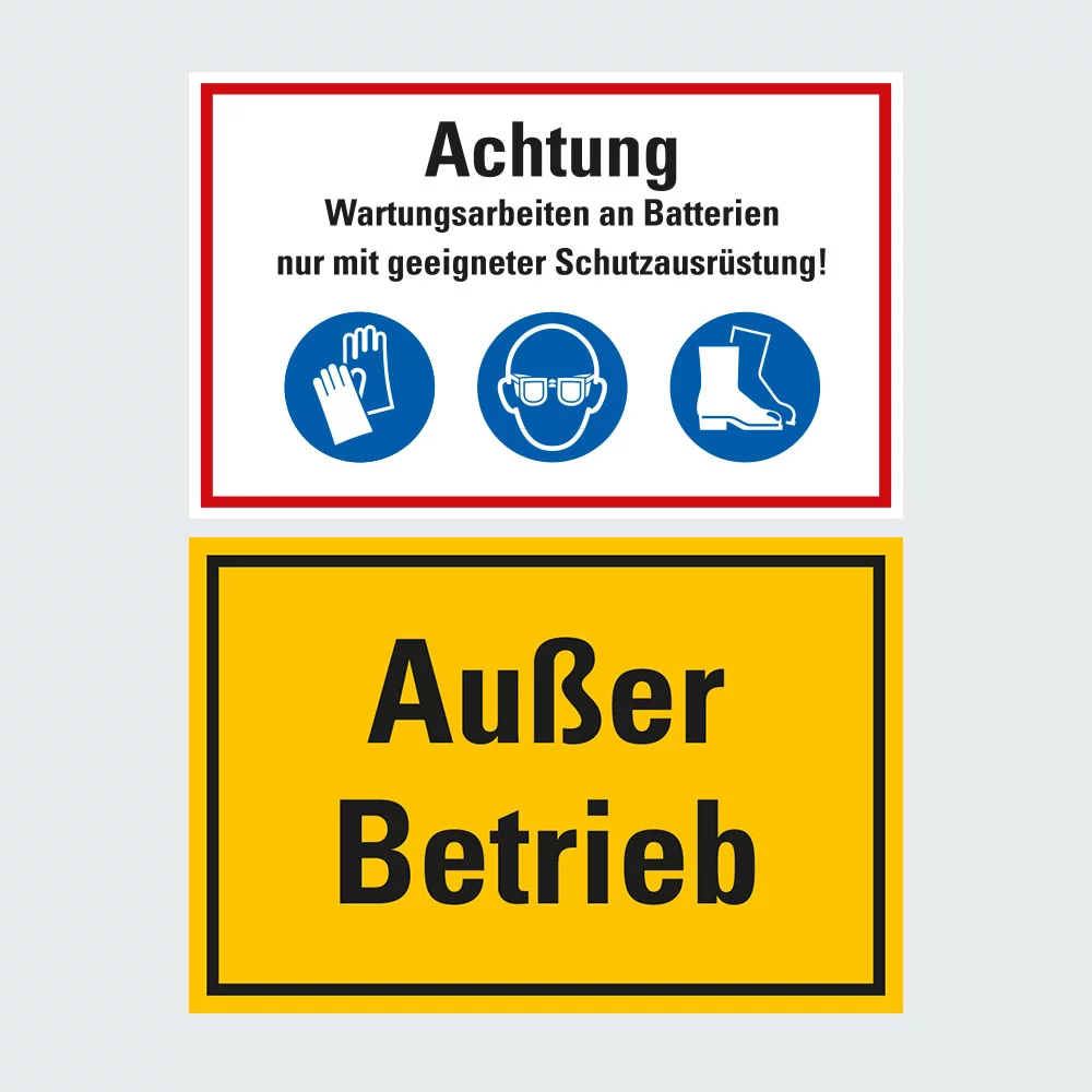 Kategorie Hinweisschilder für Maschinen und Anlagen image