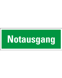 Rettungszeichen: Notausgang, grün-weiß, diverse Materialien & Größen, nur als Einzelstück