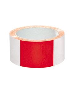 Bodenmarkierungsband Standard, rot-weiß, PVC-Folie, 50 mm, 33m / Rolle