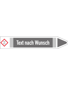 Bild der Vorderseite des Rohrleitungsetiketts:, nach Wunsch, rechts,, ,  für Ø 15 - 25 mm, Standardfolie