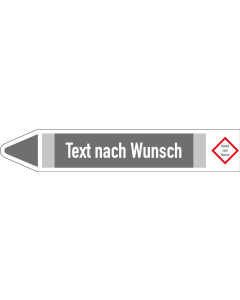 Bild der Vorderseite des Rohrleitungsetiketts:, nach Wunsch, links, , , für Ø 25 - 40 mm, Standardfolie