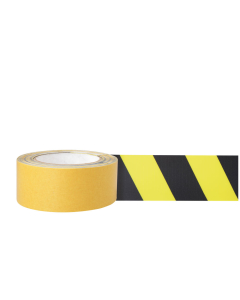 1A Tapes, Bodenmarkierungsband befahrbar, gelb-schwarz, sofort gabelstaplerüberfahrbar, PVC, 50 mm, 10 m / Rolle