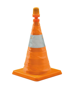Aufsteckbare Blinkleuchte für Faltleitkegel, orange, 80 g, 45 mm x 160 mm x 45 mm, 1 Stück