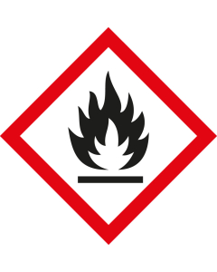 Gefahrensymbol: GHS02 Flamme, Folie selbstklebend, 105 x 105 mm, 2 St./Bogen