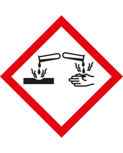 Gefahrensymbol: GHS05 Ätzwirkung, Folie selbstklebend, 52 x 52 mm, 5 St./Bogen
