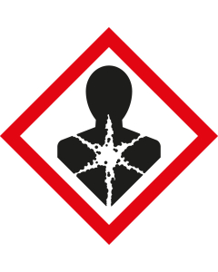 Gefahrensymbol: GHS08 Gesundheitsgefahr, Folie selbstklebend, 105 x 105 mm, 2 St./Bogen