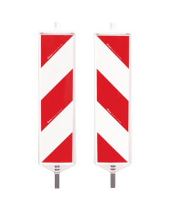 Höhenleitmale und Leitbaken: Sicherheits- Leitbake links- / rechtsweisend ohne Fußplatte, rot-weiß, doppelseitig, Folie RA1, 1319 mm x 304 mm x 60 mm, 1 Stück