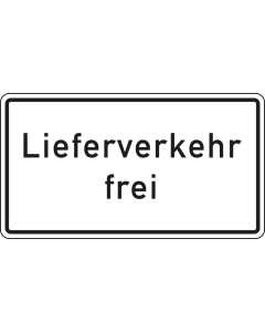 Hinweisschild: Lieferverkehr frei, Aluminium reflektierend, 600 x 330 mm, 1 Stück