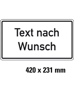 Hinweisschild,TnW,AL RA0,420x231mm