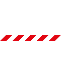 Magnetische Warnflächen, ASR, rechtsweisend, rot-weiß, Magnetfolie, 100 mm x 1000 mm, 1 Stück