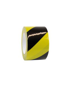 Mehlhose Bodenmarkierungsband Premium, gelb-schwarz,  zum Kennzeichnen und Markieren von Gefahrstellen, Folie mit Oberflächenschutz, 75 mm, 33 m / Rolle