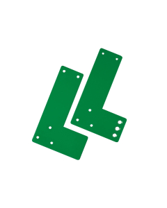 Montageplatten für Glastüren mit Rahmen, grün, Stahl, 110 x 180 x 55 mm, 1 Stück