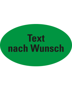 Organisationsetikett: Text nach Wunsch, grün, ablösbares Haftpapier selbstklebend, 50 mm x 30 mm, 500 St./Rolle