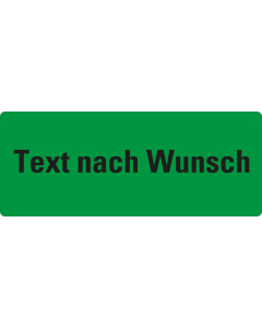 Organisationsetikett: Text nach Wunsch, grün, ablösbares Haftpapier selbstklebend, 50 mm x 20 mm, 500 St./Rolle