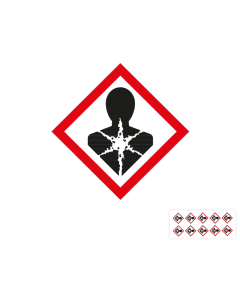 Produkt Hauptbild von Gefahrensymbol: GHS08 Gesundheitsgefahr, Folie selbstklebend, versch. Größen und Lieferformen