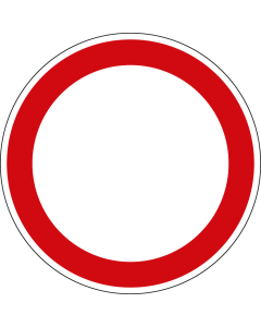 Verbotsschild: Allgemeines Verbotszeichen, weiß-rot, ASR/ISO, Aluminium, Ø 400 mm, 1 Stück