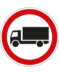Verkehrszeichen-Nr. 253, Verbot für LKW, 3,5t, Aluminium reflektierend RA0, Ø 600 mm, 1 Stück