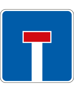 Verkehrszeichen-Nr. 357, Sackgasse, Aluminium reflektierend RA0, 600 x 600 mm, 1 Stück