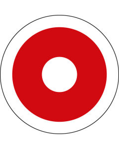 Feuerwehrschild: Brandmelder, weiß-rot, DIN 4066, Folie selbstklebend, Ø 65 mm, 1 Stück