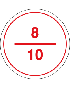 Stromkreisbezeichnungschild mit Text nach Wunsch,Kunststoff graviert selbstklebend, Ø 40 mm, Stück