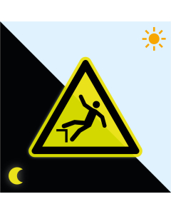 Warnschild Absturzgefahr