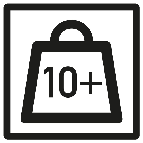 Produkt Hauptbild von Verpackungskennzeichen Pakete mit erhöhtem Gewicht 10-20kg, seewasserbeständige Folie, 20 x 20mm, 100 St./Rolle Produkt Hauptbild von Verpackungskennzeichen Pakete mit erhöhtem Gewicht 10-20kg, seewasserbeständige Folie, 20 x 20mm, 100 St./Rolle