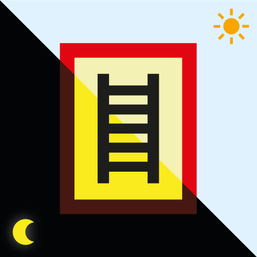 Permalight Power Feuerwehrschild: Stelle zum Anleitern, Aluminium lang nachleuchtend, 200 x 250 mm Permalight Power Feuerwehrschild: Stelle zum Anleitern, Aluminium lang nachleuchtend, 200 x 250 mm