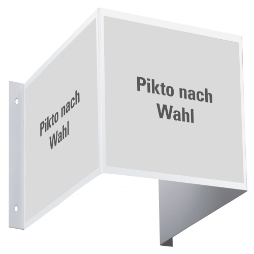 Hauptbild Rettungszeichen blanko 3D-Schild, Kunststoff, 200 x 200 mm, Piktogramme müssen separat bestellt werden