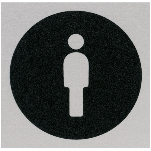 Hauptbild Türschild Herren-Toilette, Aluminium selbstklebend, 80 x 80 mm