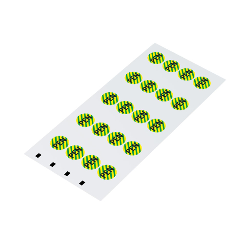 Leiterkennzeichen: Neutralleiter PEN, gelb-grün, RoHS konform, Folie selbstklebend, Ø 25 mm, 7 St./Bogen Leiterkennzeichen: Neutralleiter PEN, gelb-grün, RoHS konform, Folie selbstklebend, Ø 25 mm, 7 St./Bogen