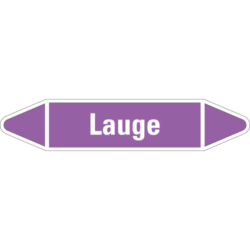 Rohrleitungsetikett Lauge, violett-weiß, für Rohre mit Ø 25 - 40 mm, Standardfolie, 154 x 26 mm, 5 St./Bogen Rohrleitungsetikett Lauge, violett-weiß, für Rohre mit Ø 25 - 40 mm, Standardfolie, 154 x 26 mm, 5 St./Bogen
