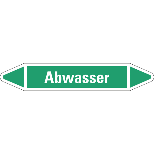 Rohrleitungsetikett Abwasser, grün-weiß, für Rohre mit Ø 15 - 25 mm, Standardfolie, 96 x 17 mm, 8 St./Bogen Rohrleitungsetikett Abwasser, grün-weiß, für Rohre mit Ø 15 - 25 mm, Standardfolie, 96 x 17 mm, 8 St./Bogen