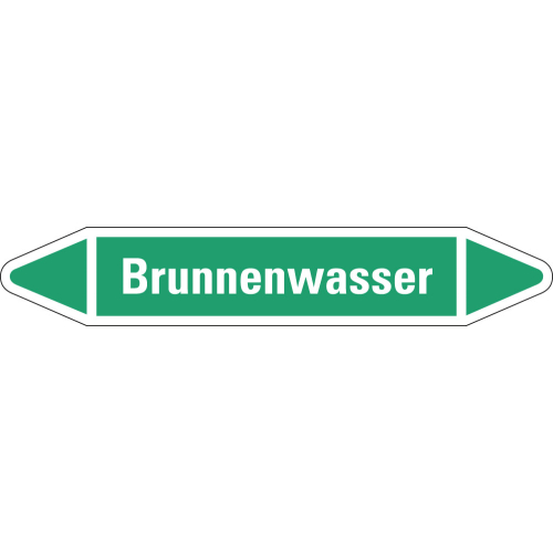 Rohrleitungsetikett Brunnenwasser, grün-weiß, für Rohre mit Ø 15 - 25 mm, Standardfolie, 96 x 17 mm, 8 St./Bogen Rohrleitungsetikett Brunnenwasser, grün-weiß, für Rohre mit Ø 15 - 25 mm, Standardfolie, 96 x 17 mm, 8 St./Bogen