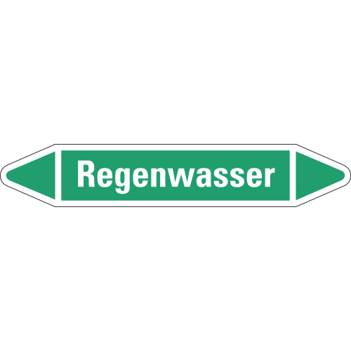 Rohrleitungsetikett Regenwasser, grün-weiß, für Rohre mit Ø 15 - 25 mm, Standardfolie, 96 x 17 mm, 8 St./Bogen Rohrleitungsetikett Regenwasser, grün-weiß, für Rohre mit Ø 15 - 25 mm, Standardfolie, 96 x 17 mm, 8 St./Bogen