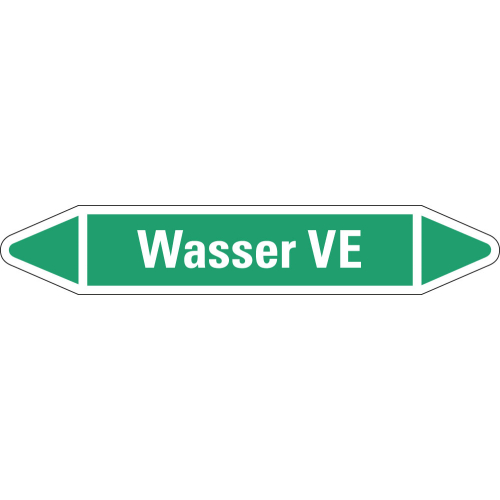 Rohrleitungsetikett Wasser VE, grün-weiß, für Rohre mit Ø 15 - 25 mm, Standardfolie, 96 x 17 mm, 8 St./Bogen Rohrleitungsetikett Wasser VE, grün-weiß, für Rohre mit Ø 15 - 25 mm, Standardfolie, 96 x 17 mm, 8 St./Bogen