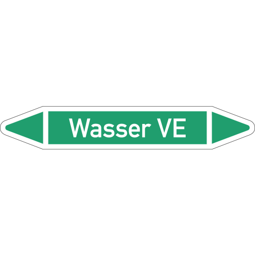 Rohrleitungsetikett Wasser VE, gemäß DIN 2403, grün-weiß, für Rohre mit Ø 25 - 40 mm, Standardfolie, 154 x 26 mm, 5 St./Bogen Rohrleitungsetikett Wasser VE, gemäß DIN 2403, grün-weiß, für Rohre mit Ø 25 - 40 mm, Standardfolie, 154 x 26 mm, 5 St./Bogen
