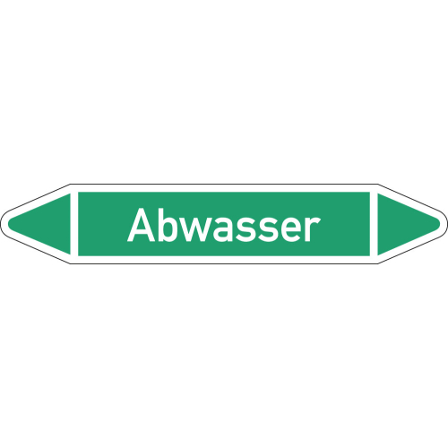 Rohrleitungsetikett Abwasser, gemäß DIN 2403, grün-weiß, für Rohre mit Ø 15 - 25 mm, Standardfolie, 96 x 17 mm, 8 St./Bogen Rohrleitungsetikett Abwasser, gemäß DIN 2403, grün-weiß, für Rohre mit Ø 15 - 25 mm, Standardfolie, 96 x 17 mm, 8 St./Bogen