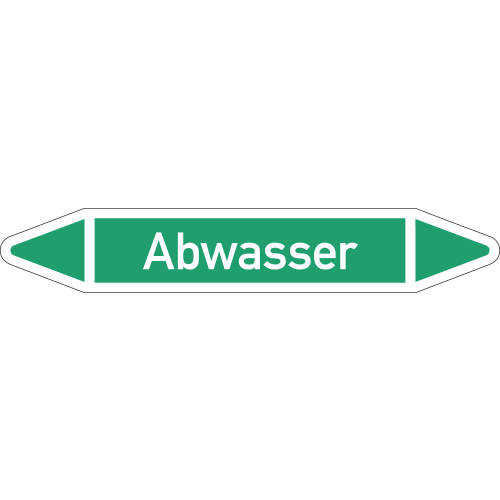 Rohrleitungsetikett Abwasser, gemäß DIN 2403, grün-weiß, für Rohre mit Ø 25 - 40 mm, Standardfolie, 154 x 26 mm, 5 St./Bogen Rohrleitungsetikett Abwasser, gemäß DIN 2403, grün-weiß, für Rohre mit Ø 25 - 40 mm, Standardfolie, 154 x 26 mm, 5 St./Bogen