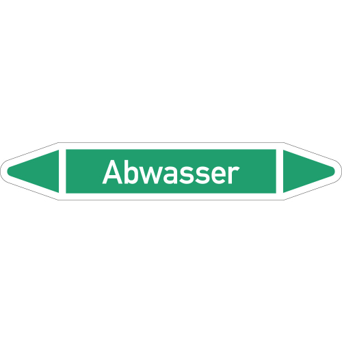 Rohrleitungsetikett Abwasser, gemäß DIN 2403, grün-weiß, für Rohre mit Ø 40 - 60 mm, Standardfolie, 218 x 37 mm, 5 St./Bogen Rohrleitungsetikett Abwasser, gemäß DIN 2403, grün-weiß, für Rohre mit Ø 40 - 60 mm, Standardfolie, 218 x 37 mm, 5 St./Bogen
